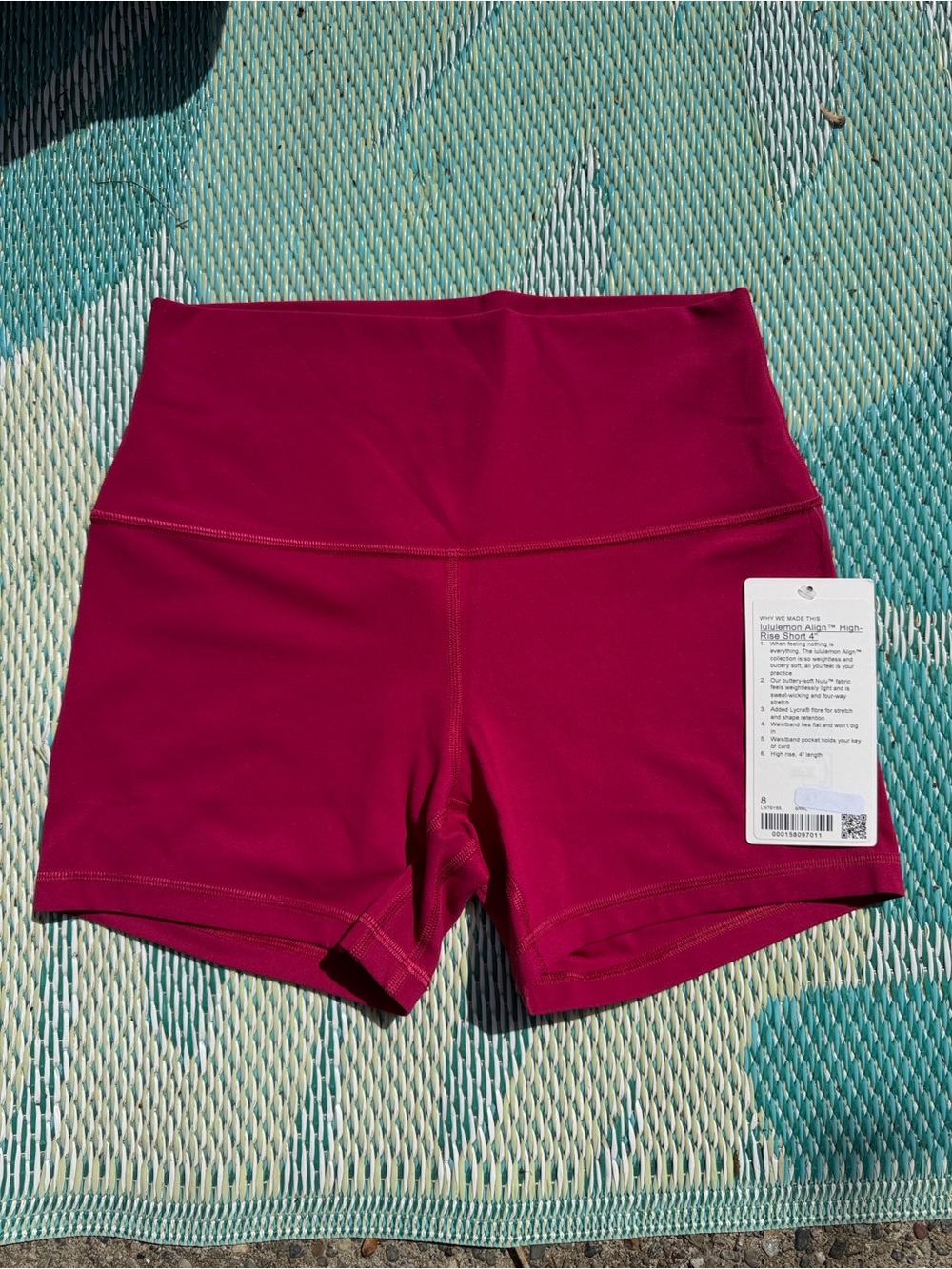 NEW Lululemon Align Shorts 4” Berry Rumble - pink red
